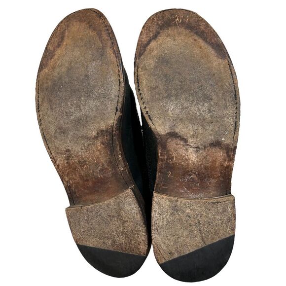 Frye John A. James Wingtip Distressed Black Leather Oxford Dress Shoe Size 8.5 D - Picture 8 of 8